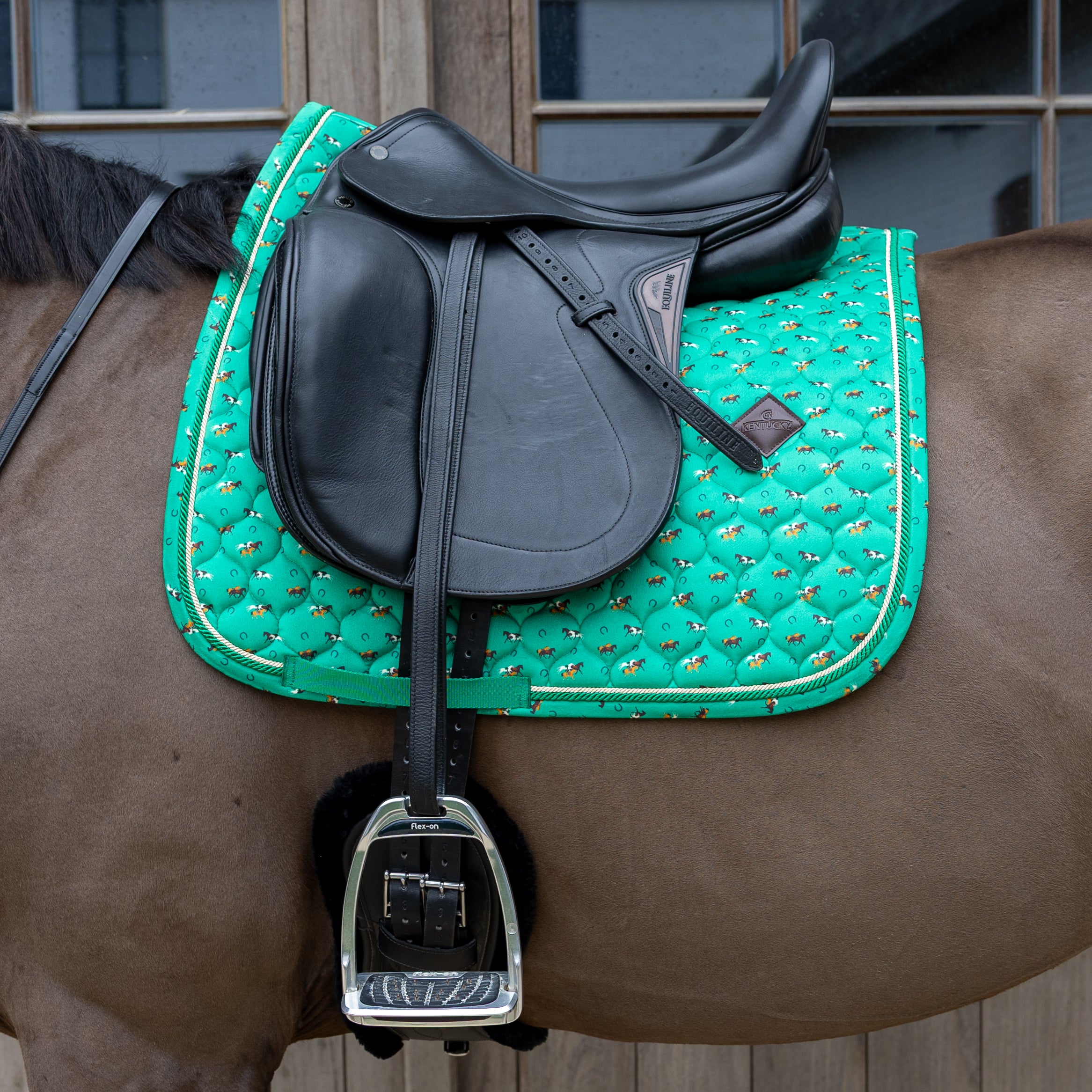 Sattelpad Samt Pferd Druck
