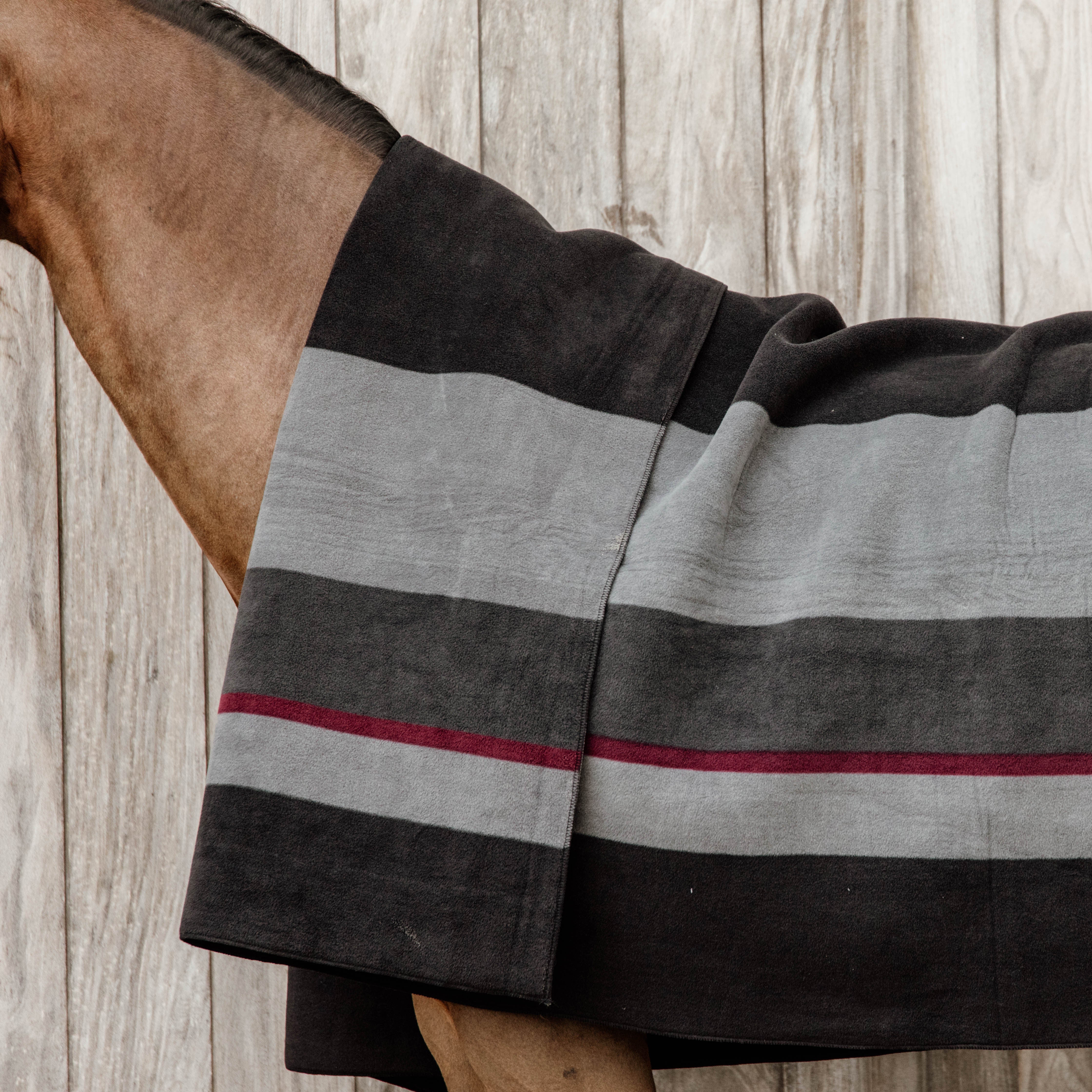 Schwer Fleece Decke Square Stripes   140x120cm
