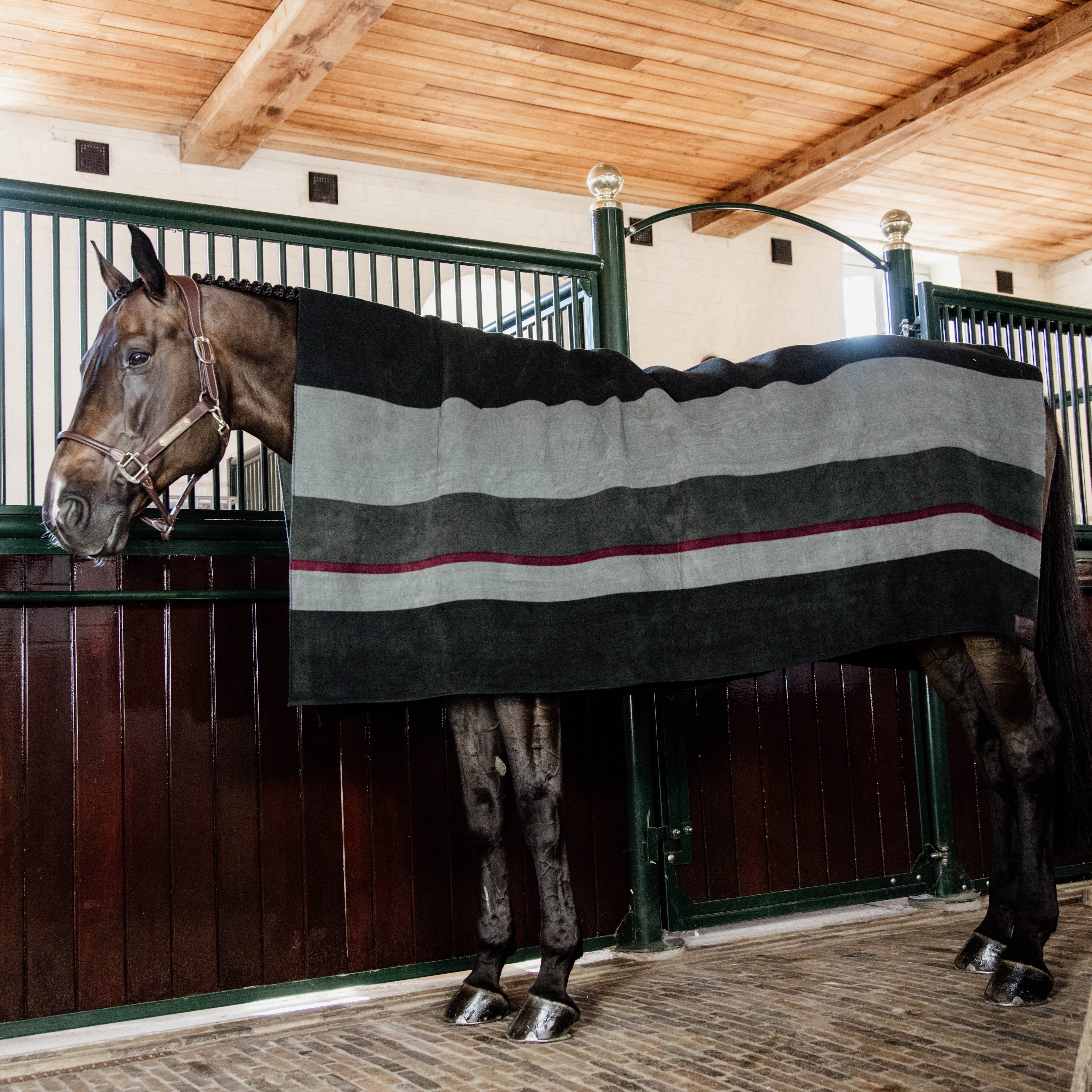 Schwer Fleece Decke Square Stripes   210x200cm