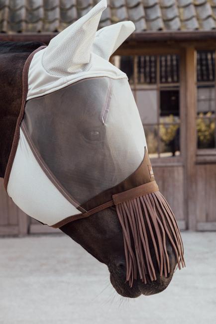 Fliegenmaske classic mit Ohren und Nasenfransen - Kentucky Horsewear