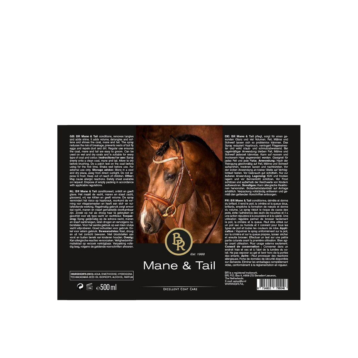 BR Mane and Tail Lotion 500ml VE6
