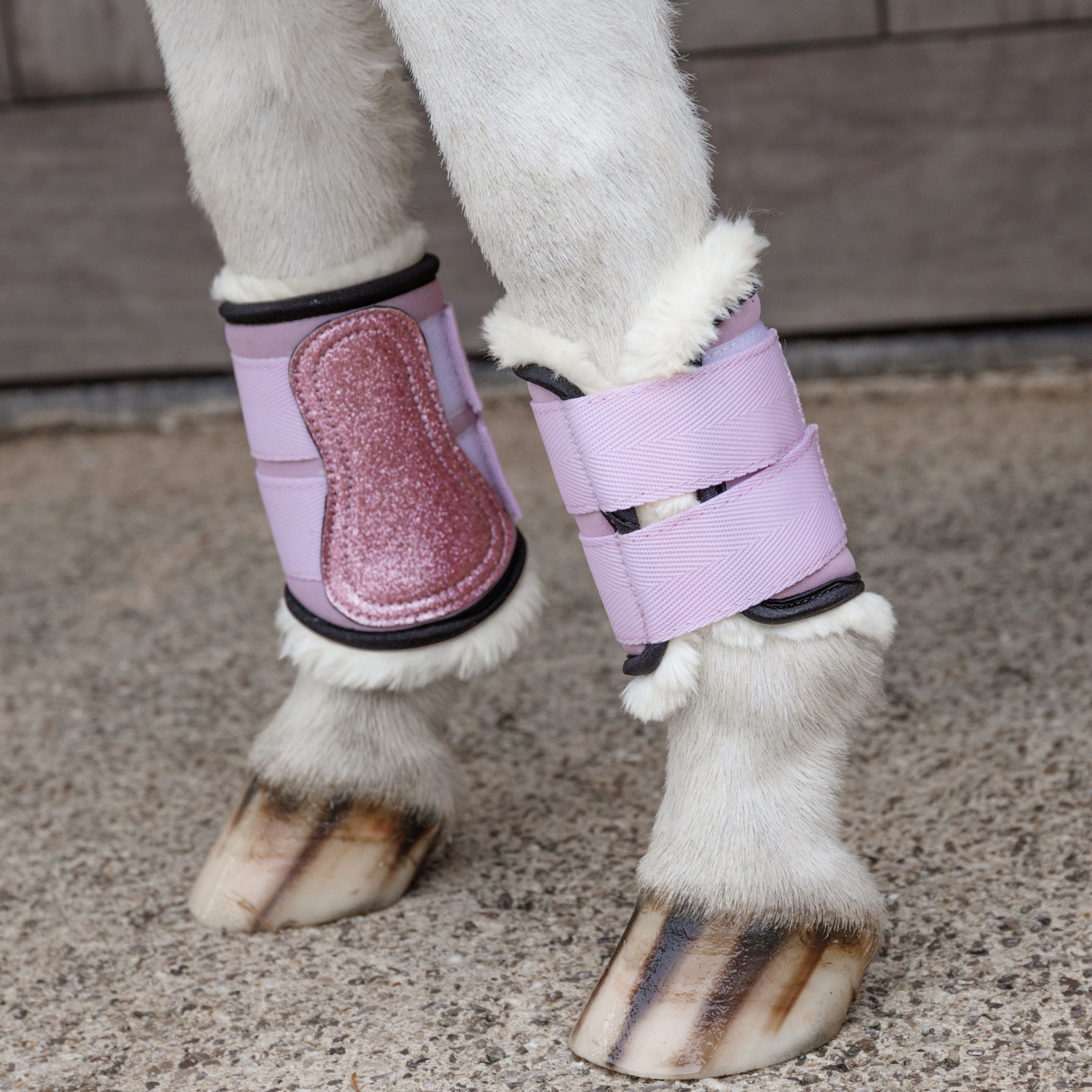 Vegan Lammfell Arbeitsgamaschen Einhorn Glitzer Alt