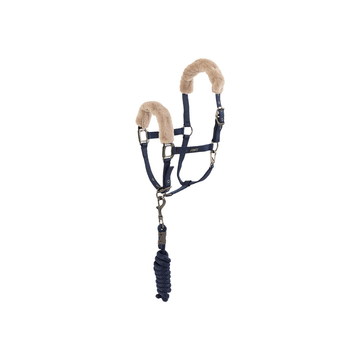 ANKY® Halfter & Führstrick, Samt-Karo ATH25002