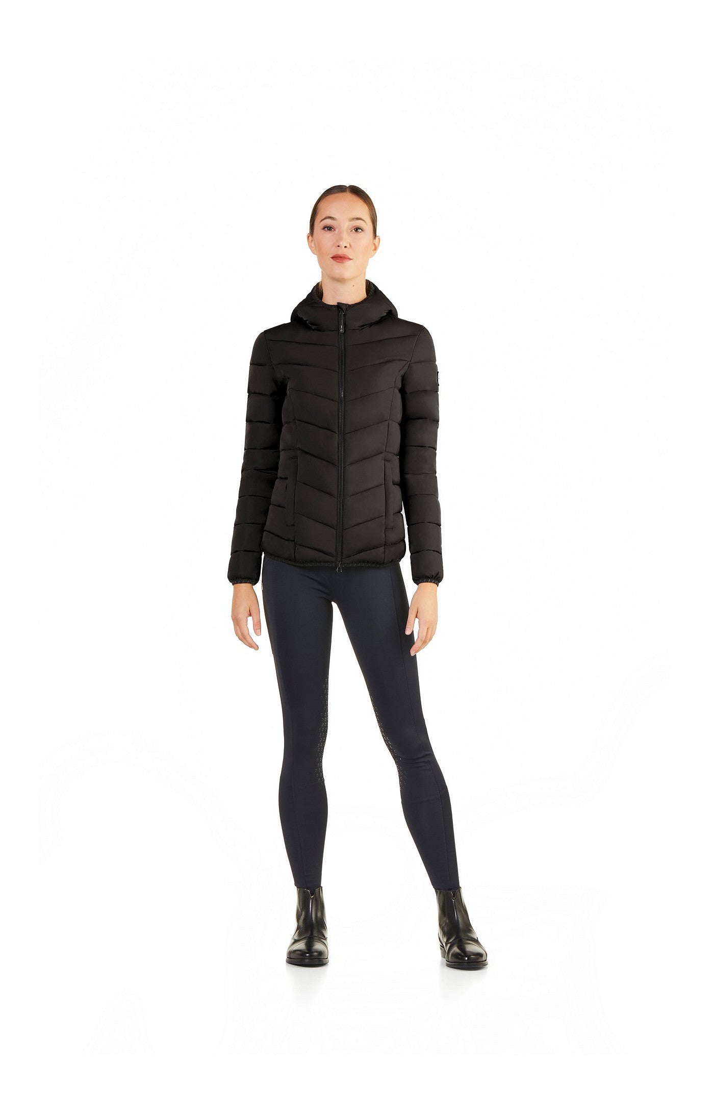 Short Padded Jacket Febe with Hood