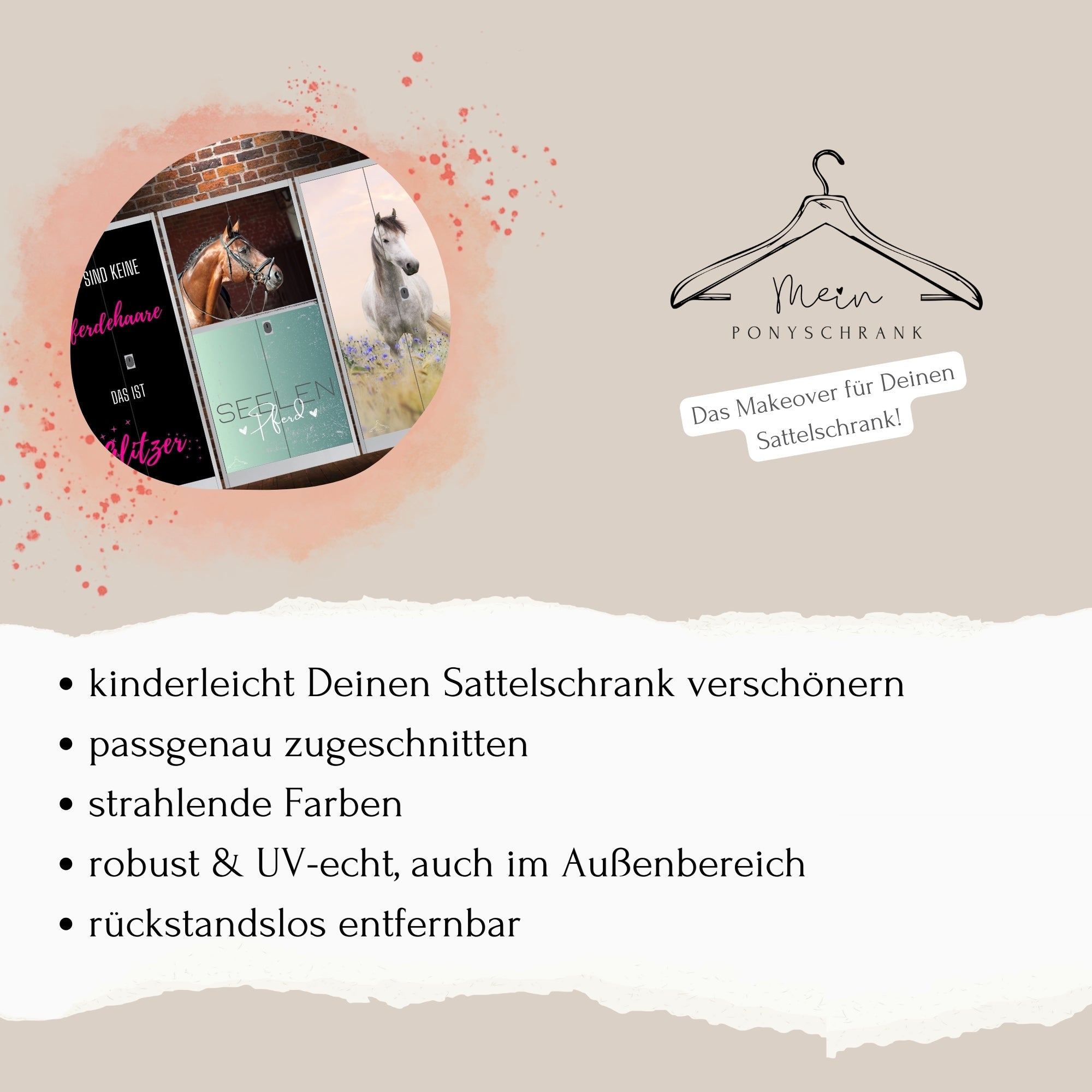 Sattelschrank Folie "Einhornland"