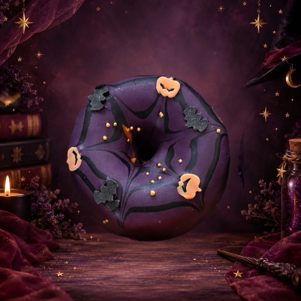 Spinnennetz Donut lila Leckerlie für Pferde - Pony Bueno Hokus Pokus