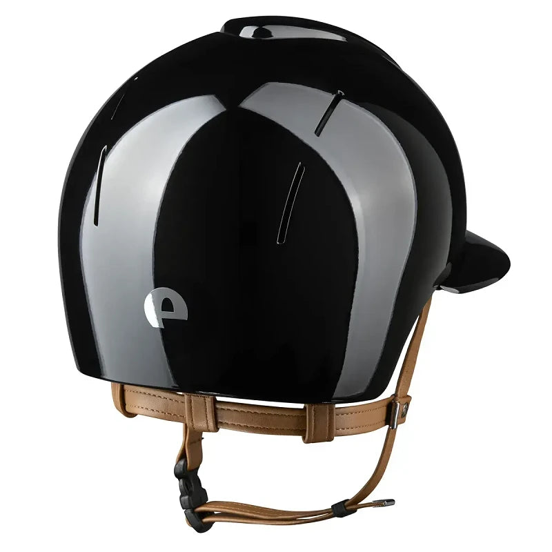 KEP Nova Reithelm Metal polish Glitzer Riemen Beige Polovisier